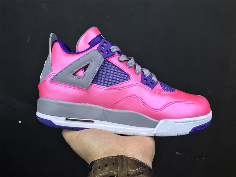 Air Jordan 4 Retro GSPink Flash 487724 607